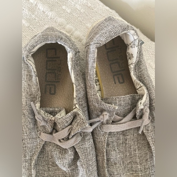 HEY Dude Wendy L Linen Iron slip on shoes US 8 - Picture 2 of 6